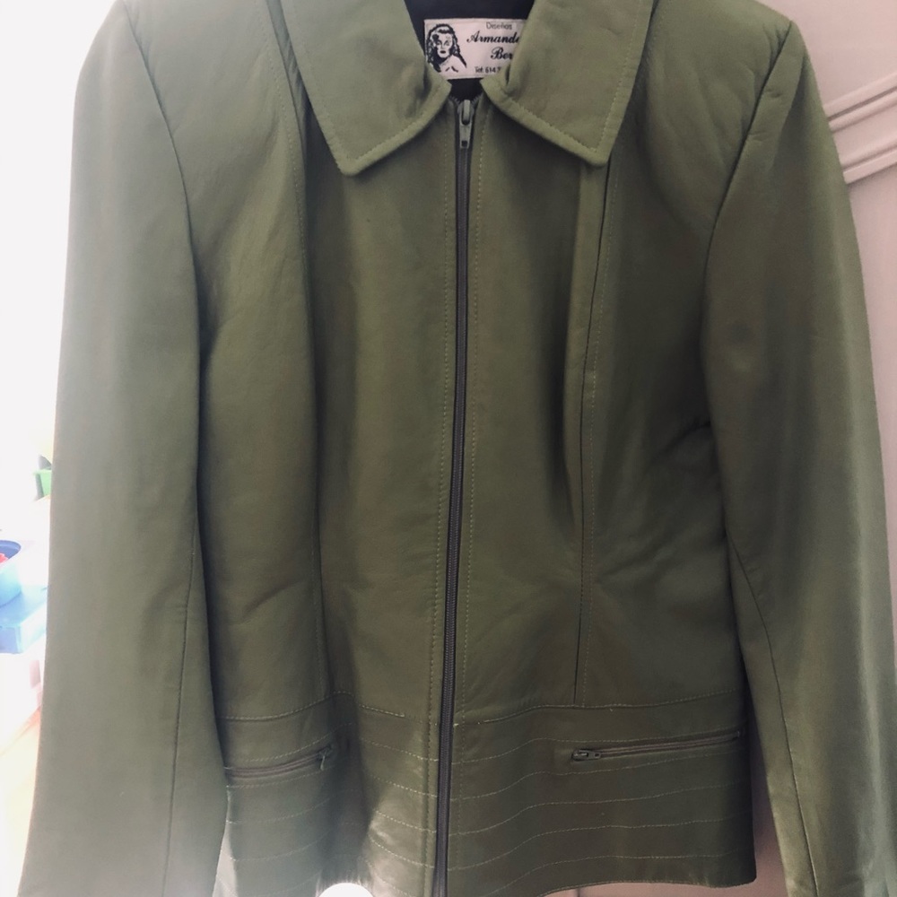 Designer Tailored Leather Jacket - image 4